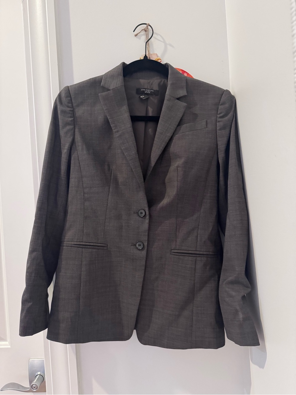 Ann Taylor Women's Two-Button Gray Blazer